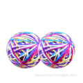 Colorful bite resistant material cat toy ball